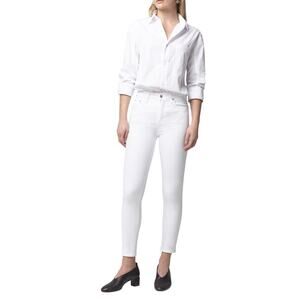 Citizens of Humanity Rocket Crop Mid-Rise Skinny Jeans, White, Size 28, Women's
